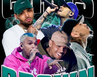Chris Brown T Shirt Design PNG Instant Download 300 Dpi