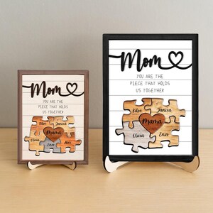 Custom Mother&#39;s Day Puzzle Sign, Personalized Gift for Mom, Mom You Are The Piece That Holds Us Together, Mother&#39;s Day Gift, Gift For Her