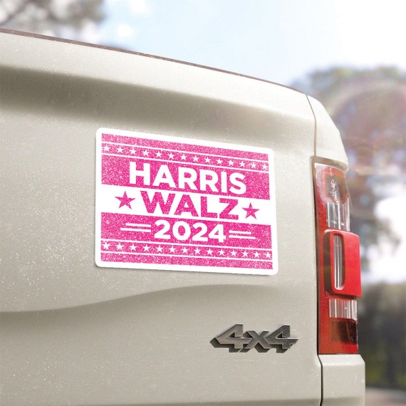 Harris Walz 2024 Campaign Bumper Sticker - Show Your Support, Democrat, Made In USA
