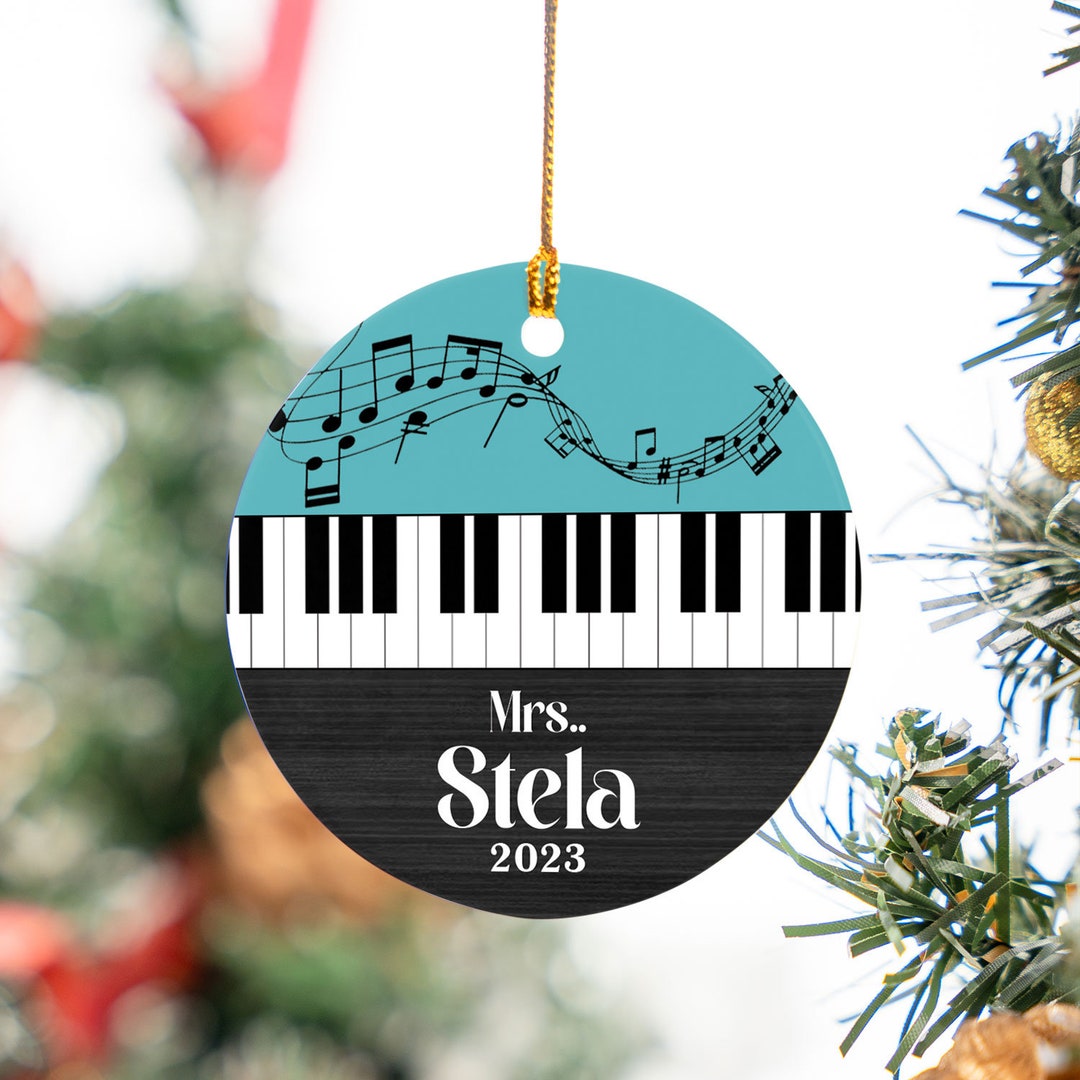 Piano Ornament Personalized Piano Teacher Ornament Musician Etsy