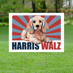 Harris Walz 2024 Not Going Back Presidential Election, Democratic Party Yard Sign, Vote Kamala, Democrat, Political, Dog For Harris