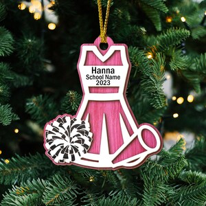 Personalized Cheerleader Ornament, Cheer Ornaments for Christmas Tree, Cheerleading Ornament, Cheerleader Ornament 2023, Cheerleader Gifts
