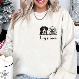 Custom Dog Mom Sweatshirt, Personalized Dog Dad Sweatshirt, Personalized Dog Hoodie, Dog Lovers Shirt, Gift for Dog Lovers, Dog Mom
