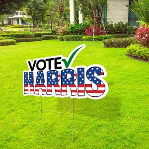 Harris Walz Yard Sign - Vote Harris 2024 - Kamala Harris 2024 Sign - Kamala for President - Lawn Sign, &quot;18x24&quot; Double Sided Garden Sign