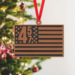 Trump Ornament, Trump 45 47 Gift, Presidential Election Ornament, President Christmas Gift, Election 2024 Ornament, Maga Supporter Politic