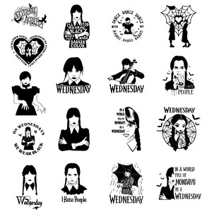 200+ Wednesday Addams svg, Addams Family svg file, Netflix series bund