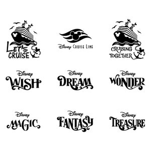 Cruise SVG, Mickey Cruise PNG Clipart Bundle, Cruise ship svg,Mouse Cruise Ship Names Logo Bundle - Treasure Fantasy Dream Wish Wonder Magic