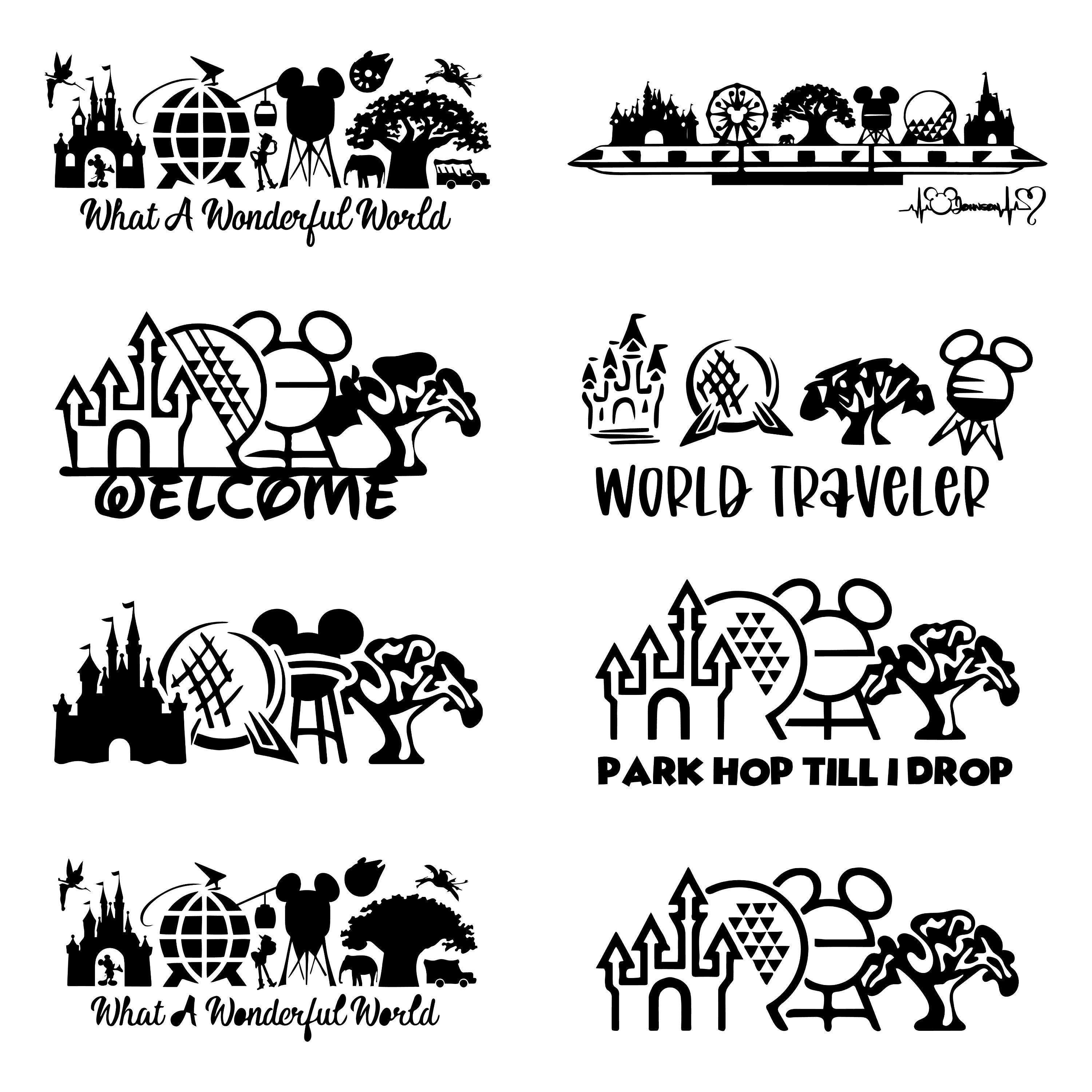 Theme Park SVG, Magical Svg, Castle, Trip SVG, What a Wonderful World Svg, Theme Park Vacation, World Park SVG, Castle Park Mouse Svg