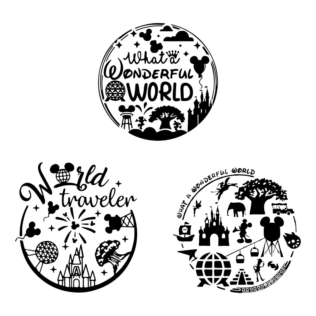 Theme Park SVG, Magical Svg, Castle, Trip SVG, What a Wonderful World