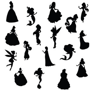 Prinzessin SVG-Bundle, Prinzessin Silhouette-Svg-Bundle, Prinzessin Schnittdateien für Cricut, Prinzessin Clipart, Prinzessin SVG-Bundle, Prinzessin Vektor