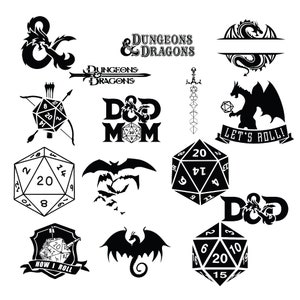 D&D SVG-Bundle, D&D Png-Bundle, D&D Dxf Bundle, D&D Silhouette-Designs, D&D Vektordateien, SVG-Dateien für Cricut, SVG-Dateien, digitaler Download