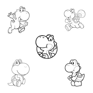yoshi svg, fichier coupé yoshi, super mario svg, pochoir yoshi, vecteur yoshi, clipart yoshi, yoshi, yoshi dxf eps, fichiers coupés super mario, yoshi