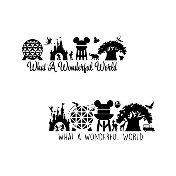 Theme Park SVG, Magical Svg, Castle, Trip SVG, What a Wonderful World Svg, Theme Park Vacation, World Park SVG, Castle Park Mouse Svg