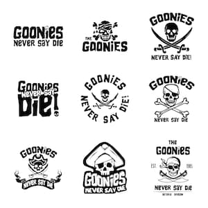 Goonies Never Say Die Svg png, Goonies Inspirado svg, Goonies png svg, Los Goonies svg, Goonies Never Say Die PNG archivo para sublimación