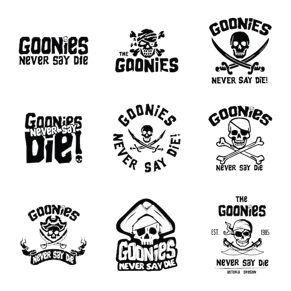 Goonies Never Say Die Svg png, Goonies Inspired svg, Goonies png svg, The Goonies svg, Goonies Never Say Die PNG file for sublimation