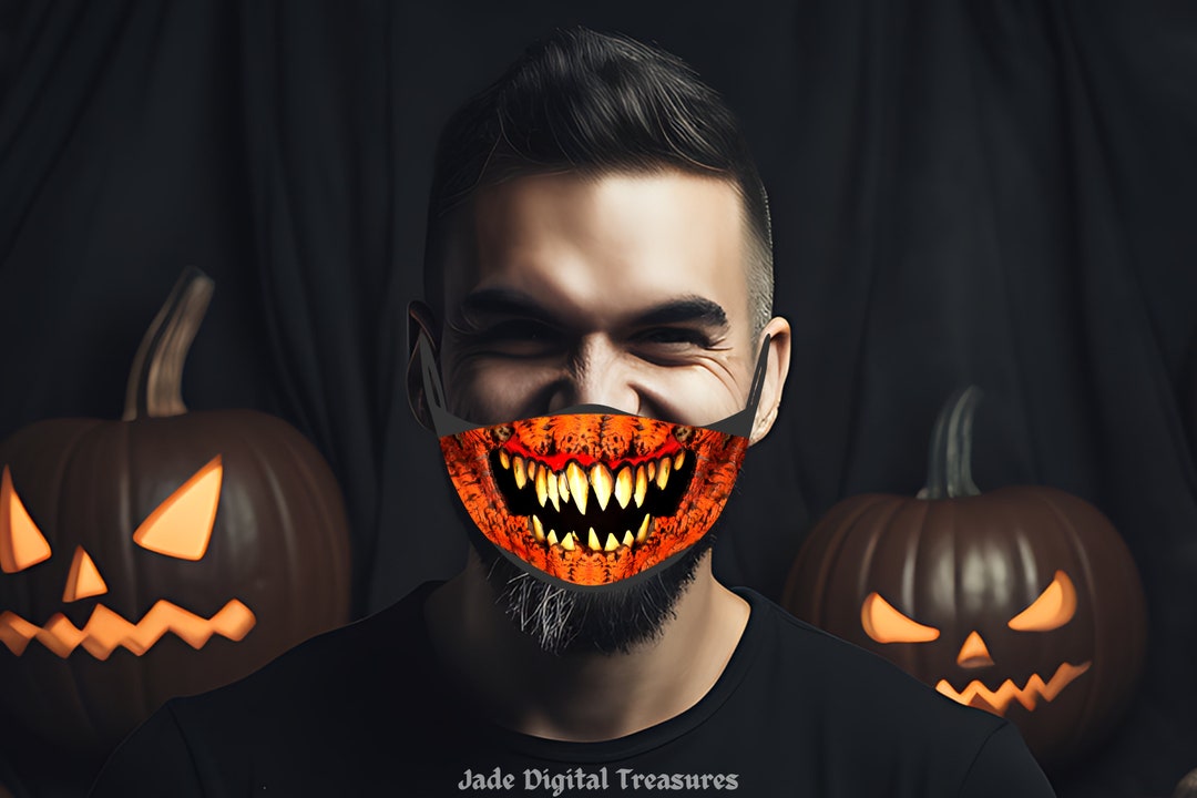 25 Realistic Halloween Face Mask Designs Halloween Face Mask Etsy