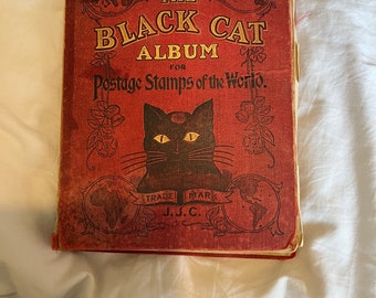 A Rare Black Cat Stamp Book with Rare Stamps from around the World