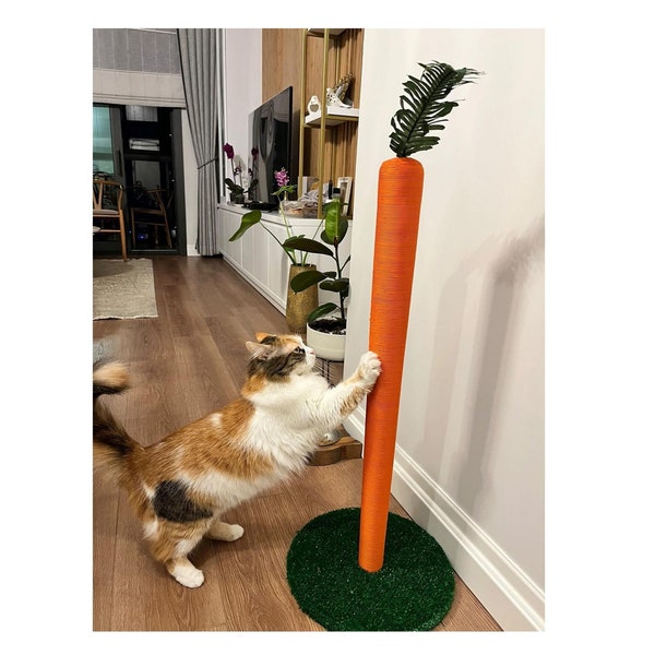 Wooden Cat Scratching Post, Cat Scratcher, Scratching Post