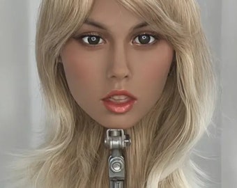 REAL DOLL tête de femme en silicone pour mannequin robot ou sculptures Pamela