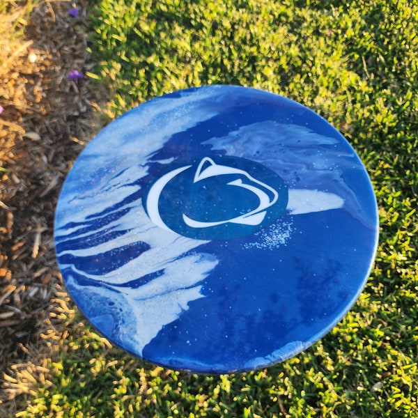 PENN STATE TABLE, patio table; sports; cocktails; man cave; golf; side table; end table; Graduation Gift!