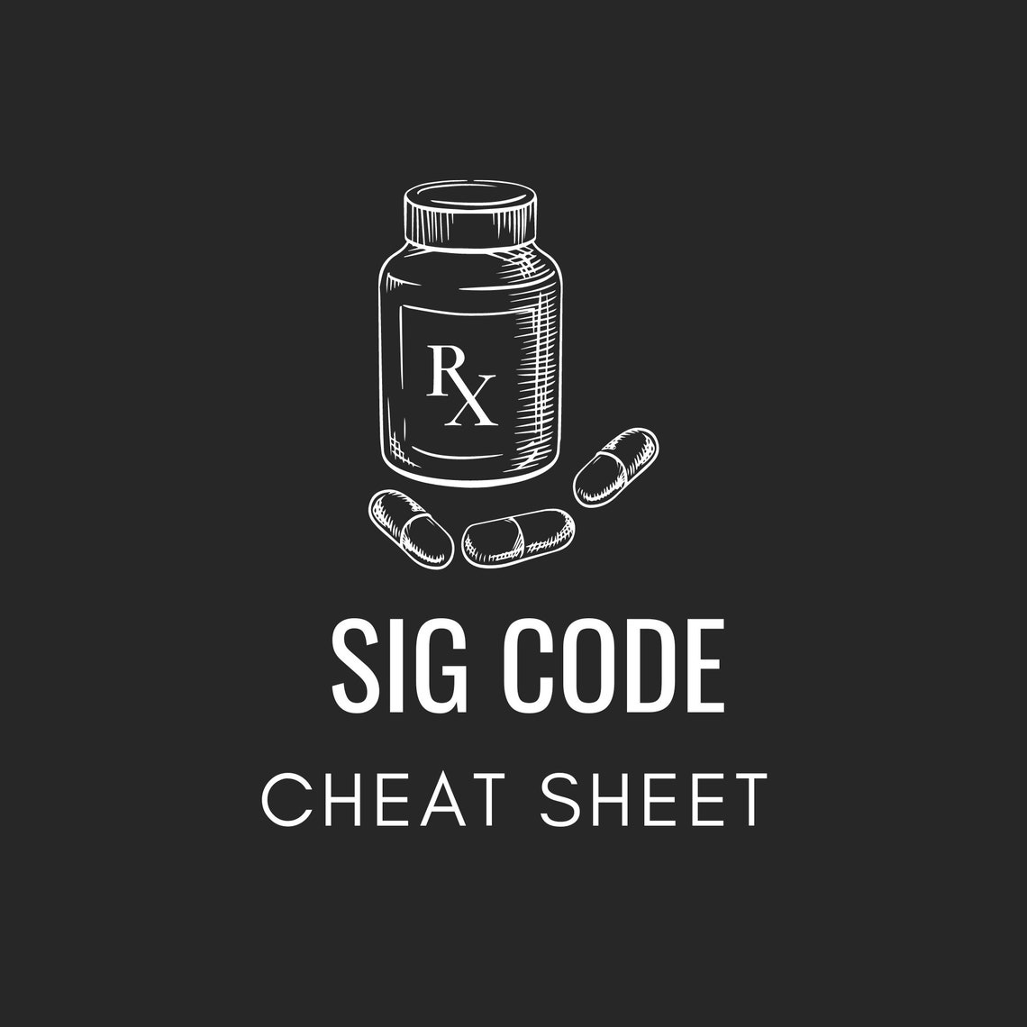 Pharmacy Technician Sig Code Cheat Sheet - Etsy