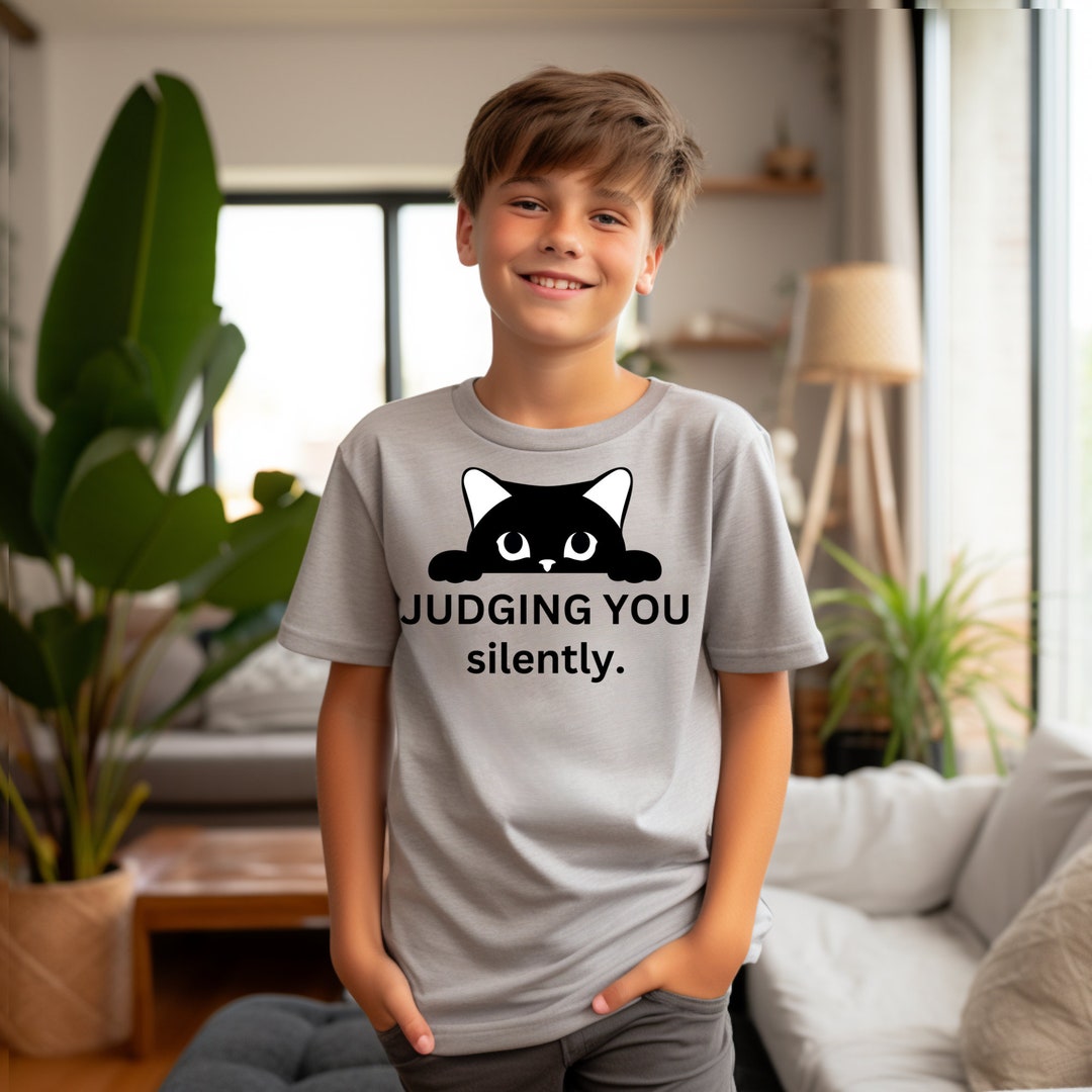 Maglietta Divertente Con Gatto Che Ti Giudica Silenziosamente - Foto 6