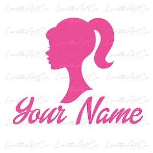 Custom Doll Font Personalized Design SVG I Custom Pink Doll Design I Doll Font Custom Doll Name Personalized Doll Name