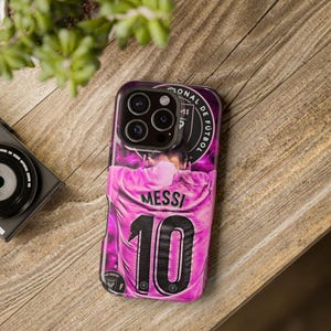 Personalized Messi Inter de Miami Soccer Magnetic Tough Cases for Football Fans, Custom Phone Case, Sports Gift, Messi Merchandise