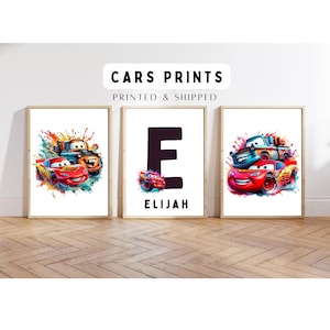 Cars Lightning McQueen Mater Posters Personalised, Kids bedroom decor, Prints, A3, A4 Digital Print, Disney