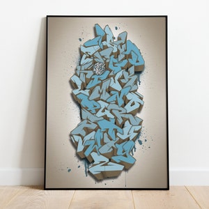 Graffiti Alphabet - Giclée Art Print - 30 cm x 40 cm - Hahnemühle German Etching, 310 Gsm