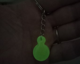 Glow in the Dark Resin Keychain