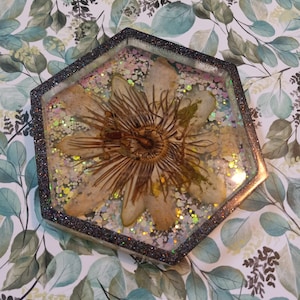 Passionsblumen Untersetzer aus Resin