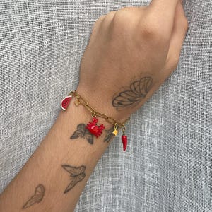 Bracelet trefle en acier inoxydable doré porte bonheur pour femme