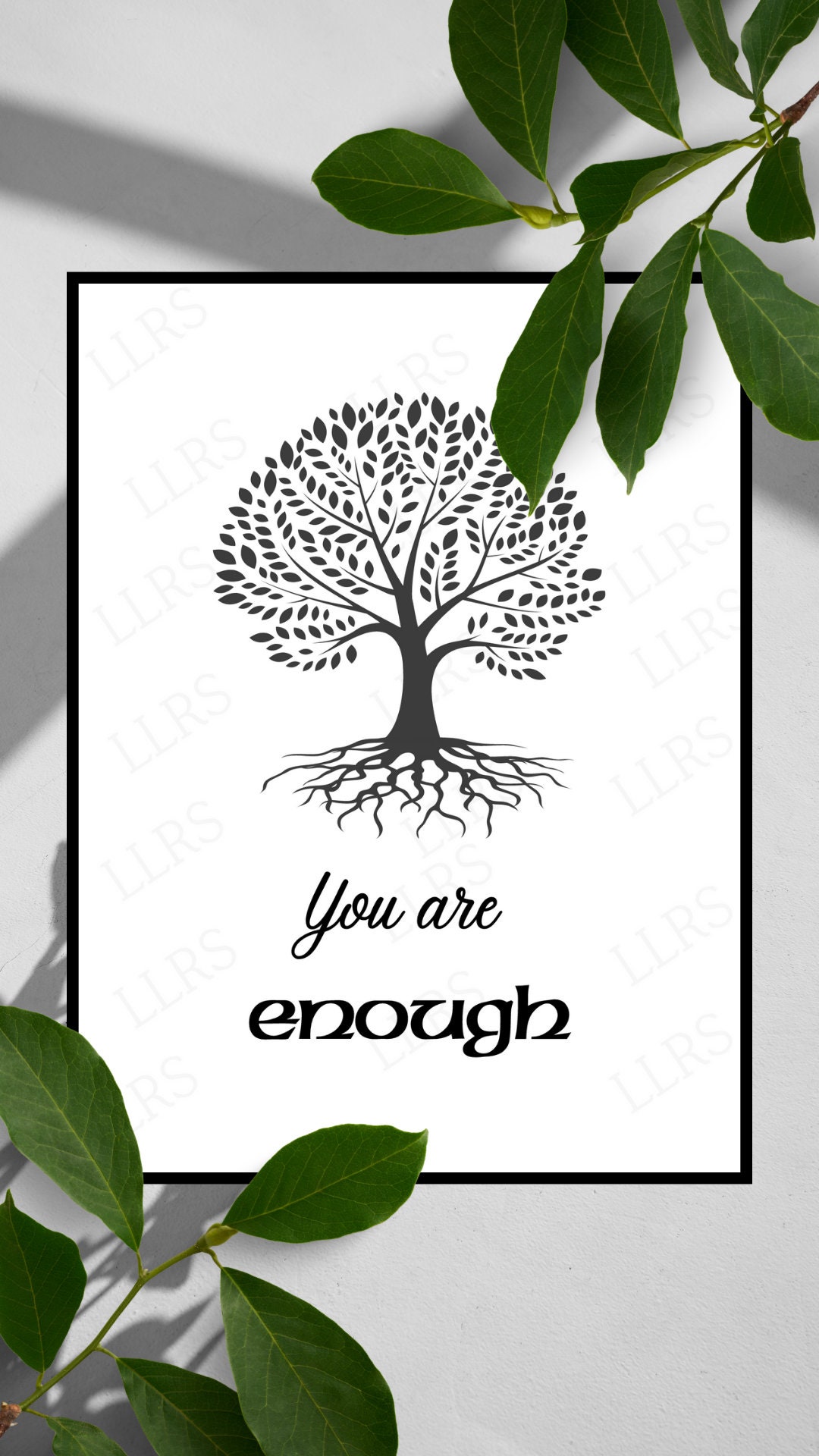 Tree of Life Positive Affirmation You Are Enough Love Your - Etsy