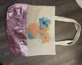 Disney princess tote mickey head flower bag