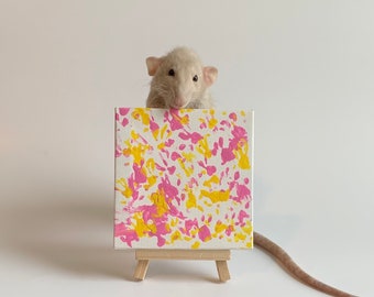 Custom Rat Painting 4”x4”