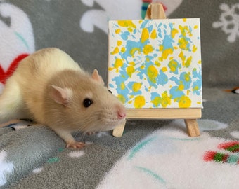 Rat Painting 3”x3”