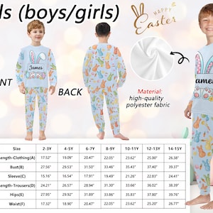 Personalized Easter Bunny Pajamas Set - Custom Name Matching Family Pjs for Boys, Girls, Men & Women, 2026 Spring Sleepwear bild 4
