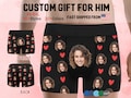 Custom Face Boxers for Men, Personalized Photo Underwear, Face Boxer Briefs, Christmas Valentine Day Gifts for Him Dad Boyfriend Husband