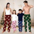 Custom Photo Pajama Pants for Men Women Kids, Personalized Pet Face Print on Sleepwear, Christmas Family Matching Pj Bottoms