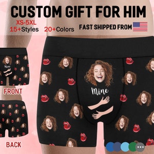 Crazy Face Boxer Briefs, Custom Face Boxer, Personalized Face All