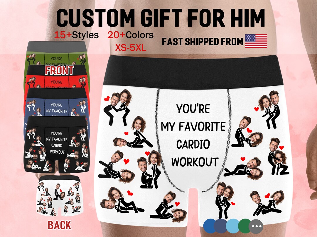 Customized Underwear Personalized Photo Boxers For Men Custom Face Boxers Shorts Custom Boxers