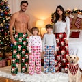 Custom Photo Fleece Pajama Pants for Adults & Kids, Personalized Pet or Face Print on Sleepwear, Christmas Family Matching Pj Bottoms