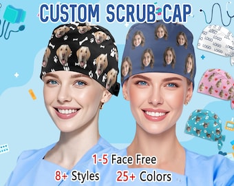 Plain Aqua/Light Blue Scrub Cap - Scrub Hat For Women/Men, Embroidery Available. Surgical Cap, Adjustable Hospital Hat Toggle Tie. Med/Large