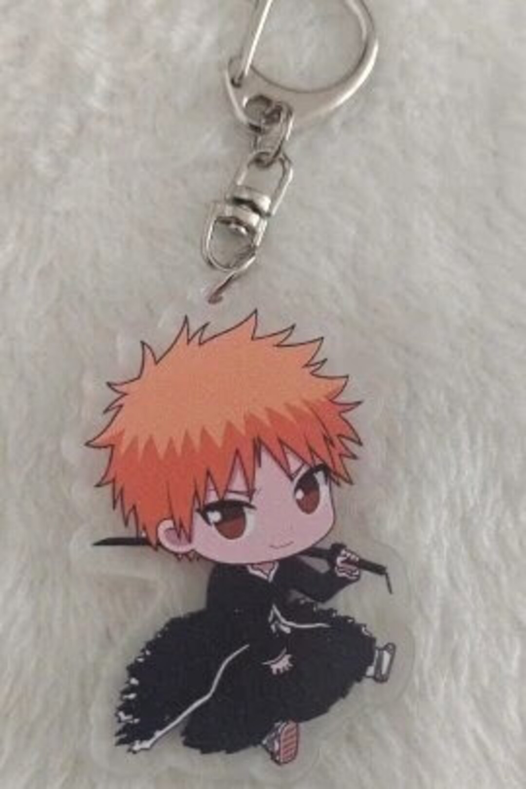 Bleach Keychain Ichigo Kurosaki Ichigo Keychain Fan Made Etsy