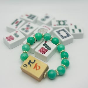 Light Green Jade Mahjong Bracelet Mah Jongg bracelet