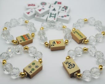 Glass beaded Mahjong Bracelet