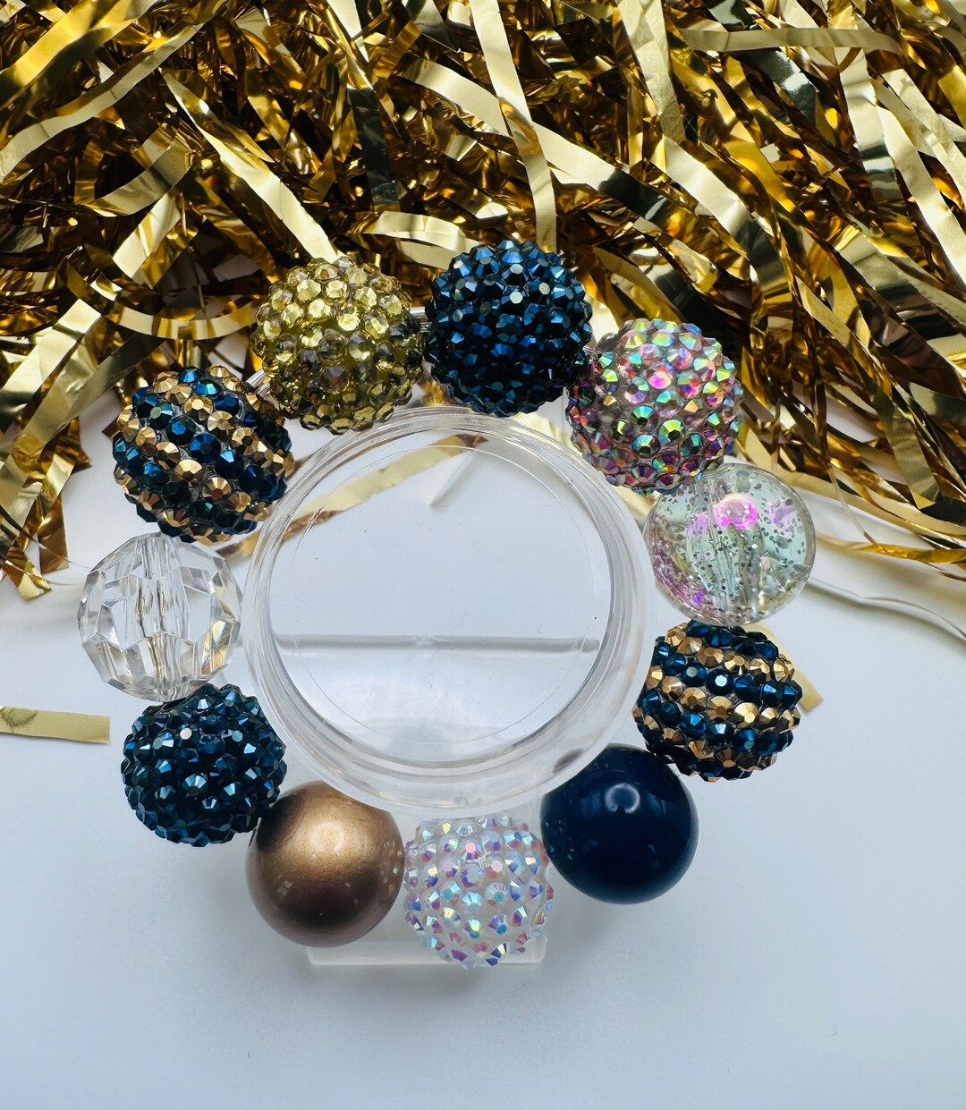 US Navy Rhinestone Bracelet, Patriotic Beaded Jewelry - Etsy