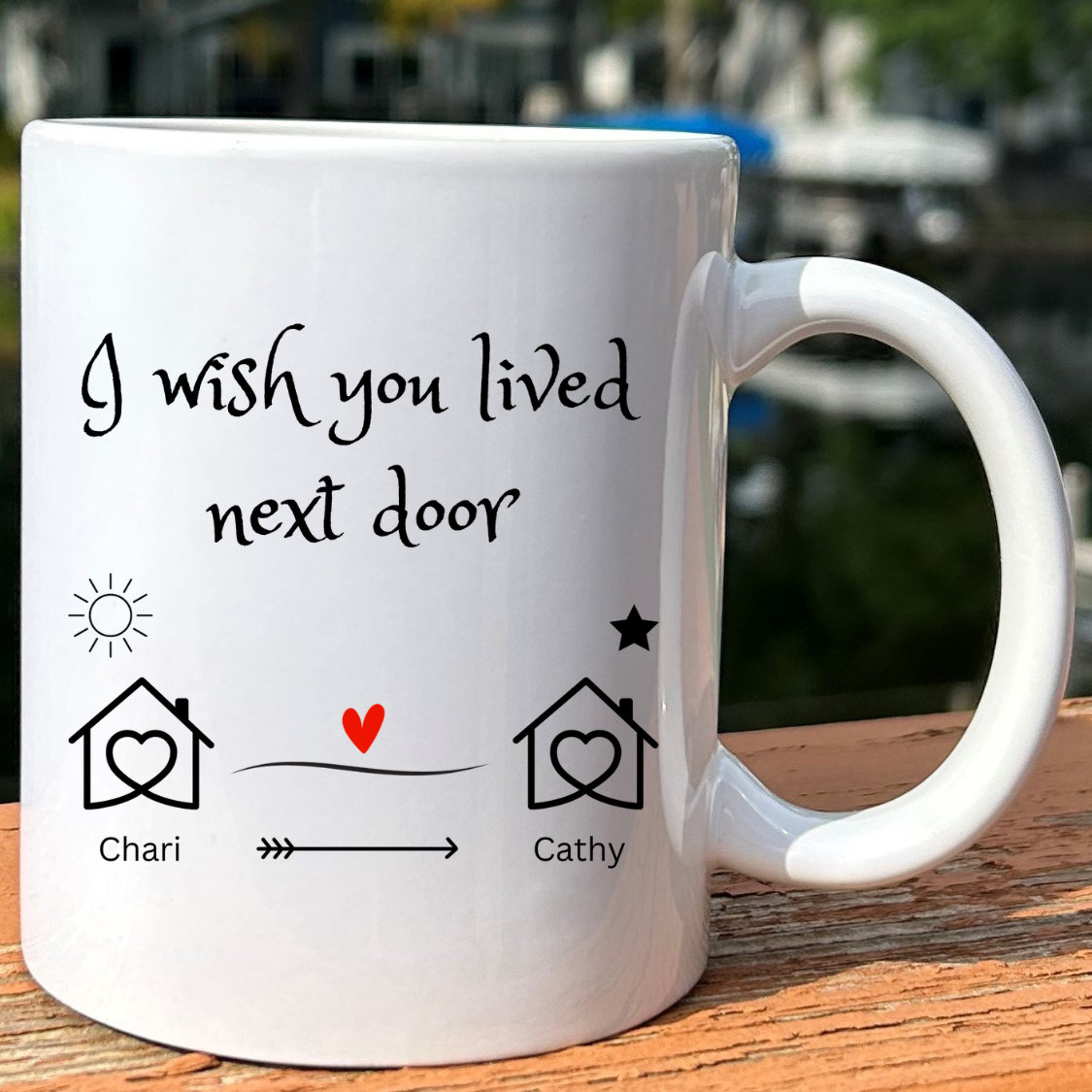 I Wish You Lived Next Door Friendship Gift - Personalized Pottery Mug 2 Ec46678e Ef44 4648 9b72 2ea938fd4287