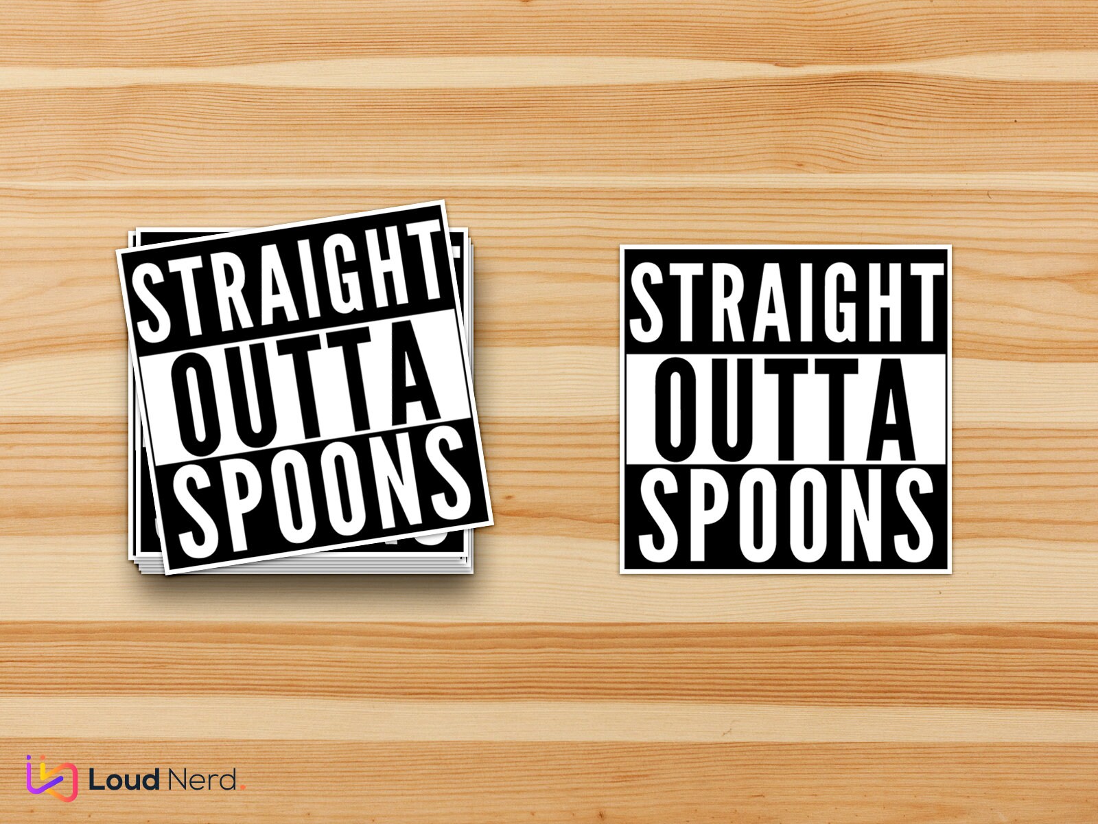 Straight Outta Spoons Vinyl Sticker Autism Sticker ADHD Etsy